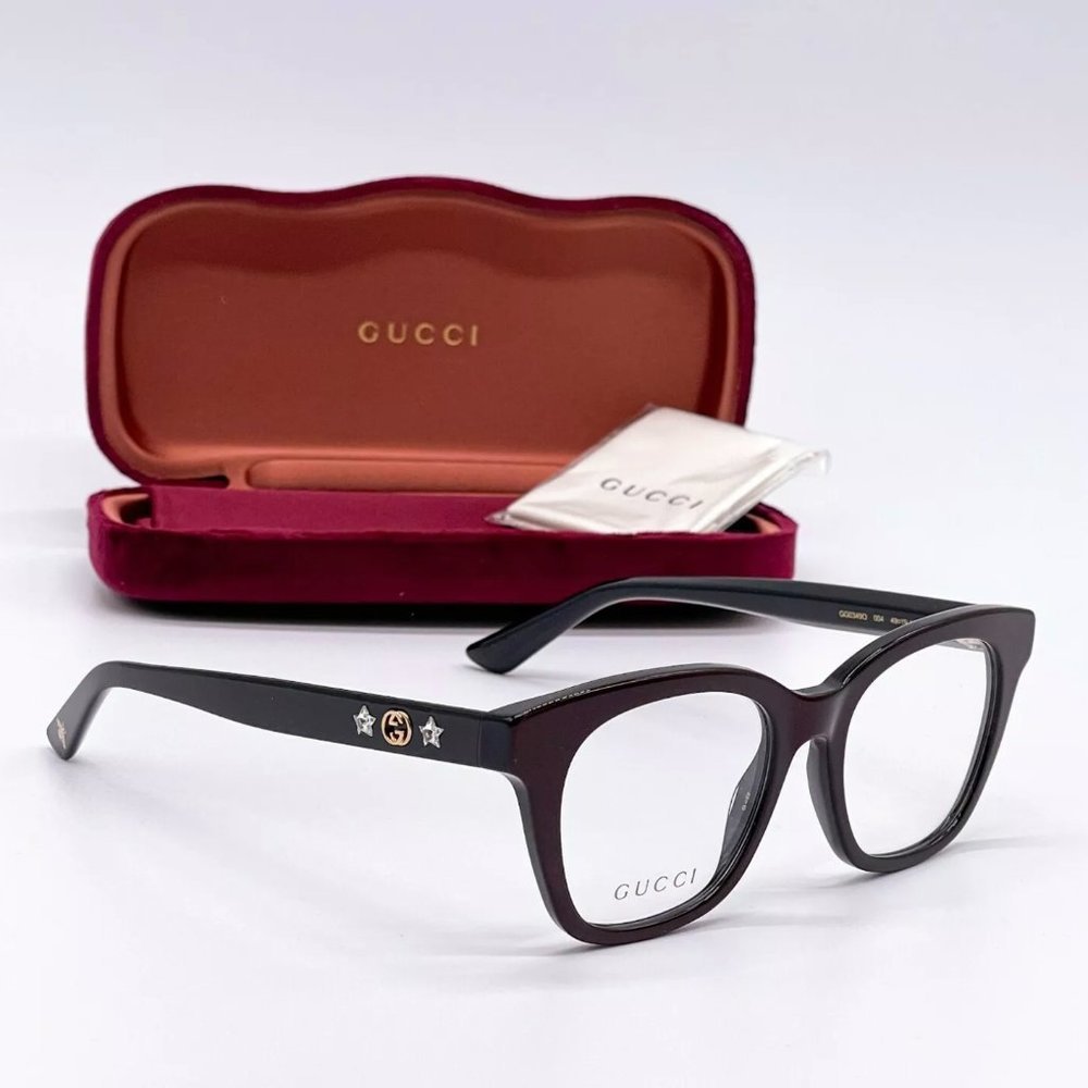 Sale! New Gucci 49mm Women's Red and Black Eyeglasses! - Picture 3 of 8
